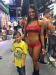 Magnea Gunnars with Scitec Nutrition at the 2014 FIBO expo